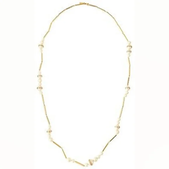 NWTS $148 Kate Spade "PURELY PEARLY" Swarovski Crystal & Double Pearl Strand ♥️ - Picture 4 of 10